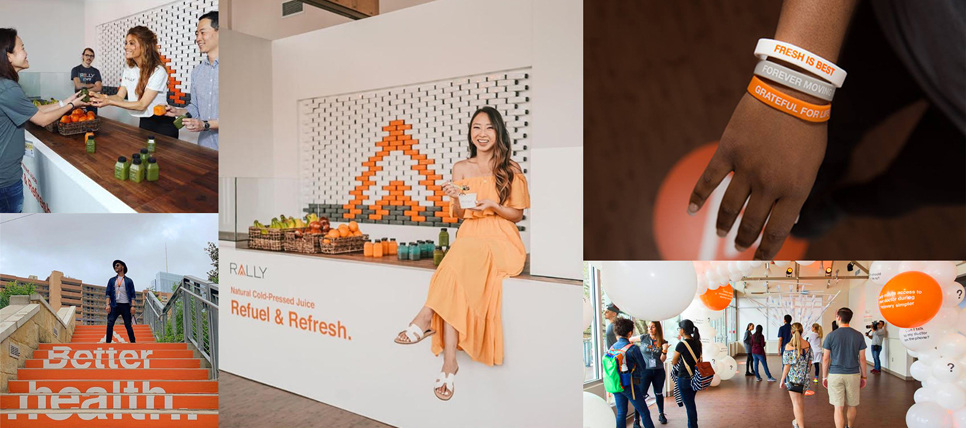 Rally Health SXSW — activations, juice bar, and branded moments